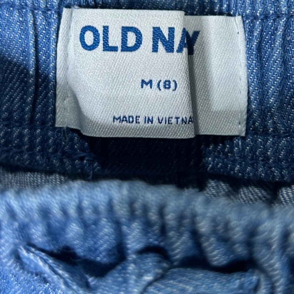 Old Navy Kids Blue Denim Drawstring Shorts Size Medium 8 Brand New - Picture 7 of 9